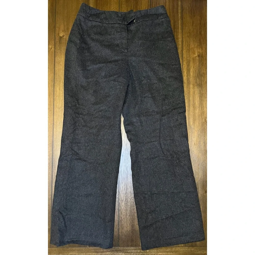 Herman‎ Geist Wool Blend Career Pants Womens Size 12 Gray Made in Italy